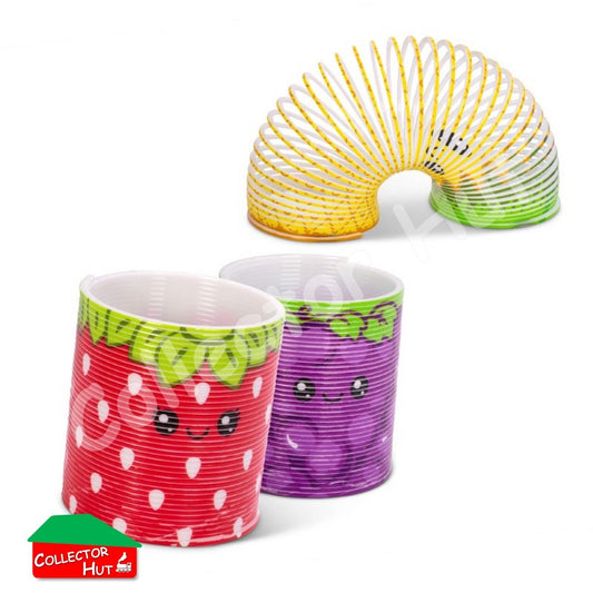 Fruity Springys Novelty Slinky Toys Super Cute 5.2cm 6 Pack Kids Gift Bag Filler