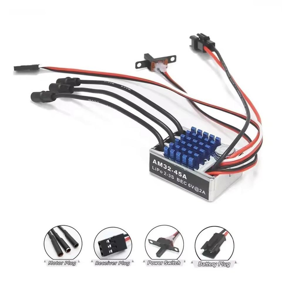 Brushless Motor Outrunner 2322 2600KV AM32 45A ESC 1/12 Scale Crawler Kit NeebRC
