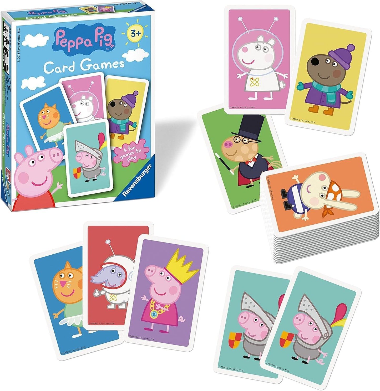 Peppa Pig Card Games for Kids Age 3+ Snap, Happy Family Ravensburger