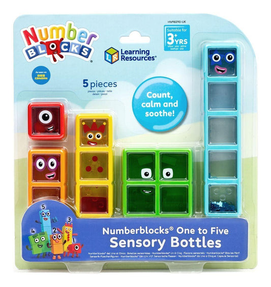 Numberblocks One to Five Sensory Bottles Action Figure Set Learning Resources