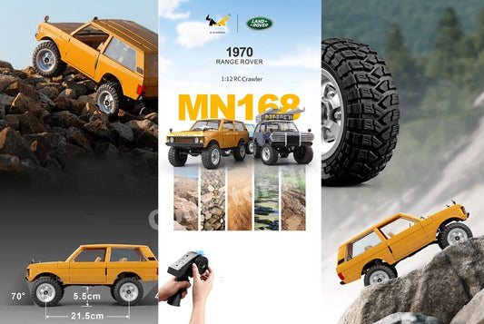 MN168 RC Pickup Truck 1970 Land Rover 1:12 Scale Rock Crawler Upgradable