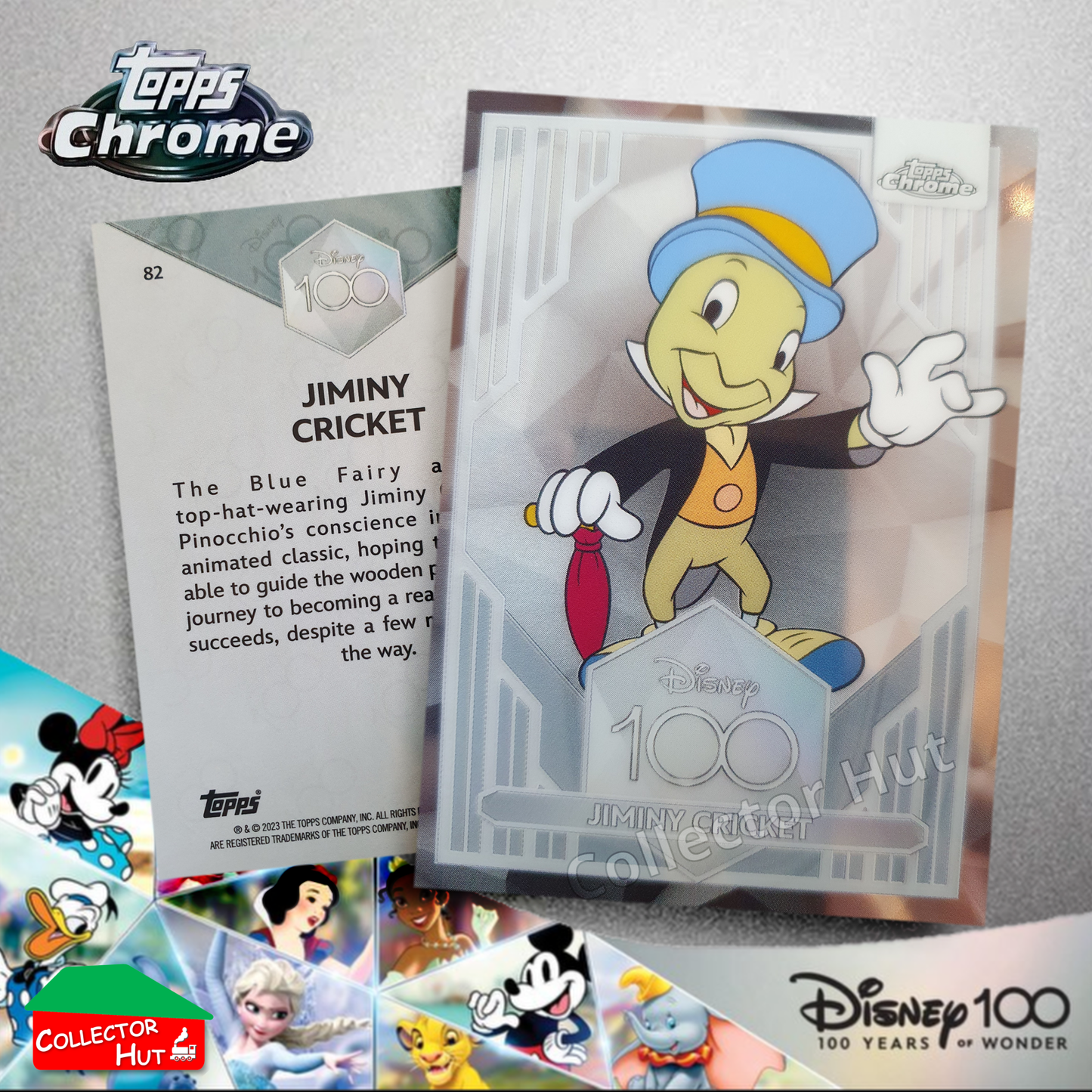 Disney 100 Topps Chrome 2023 Base Cards 1-100 Pick Singles to Complete Your Set