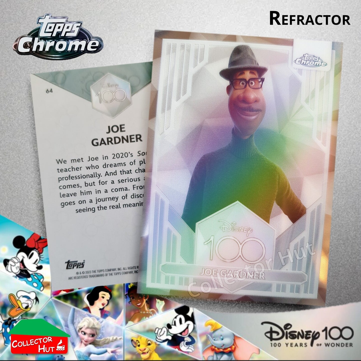 Disney 100 Topps Chrome 2023 REFRACTOR Cards 1-100 Pick Singles