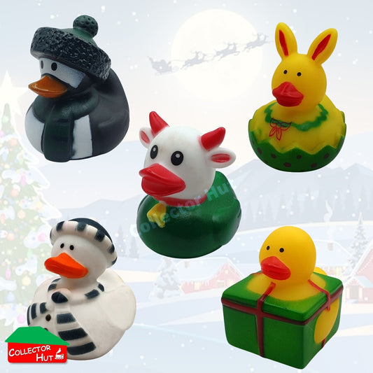 Novelty Rubber Ducks 5cm Assorted Christmas Characters Designs