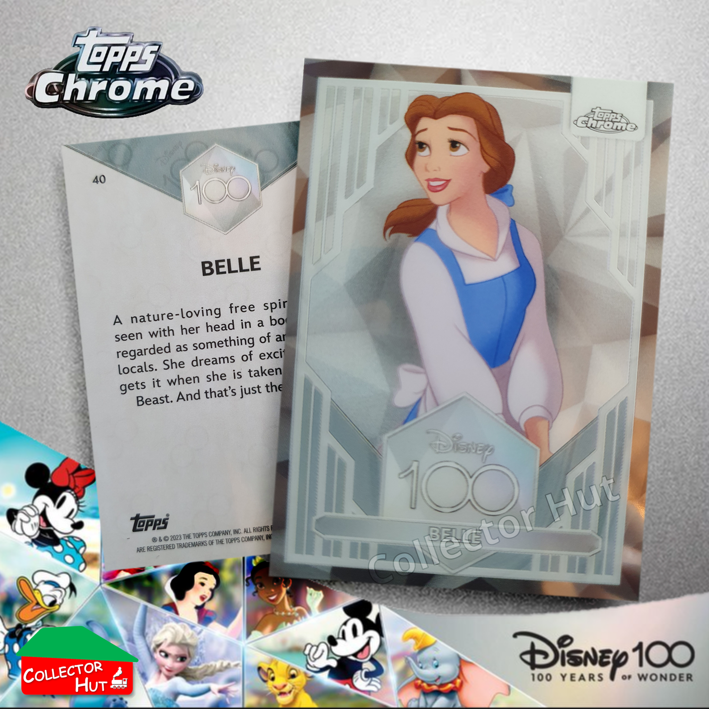 Disney 100 Topps Chrome 2023 Base Cards 1-100 Pick Singles to Complete Your Set