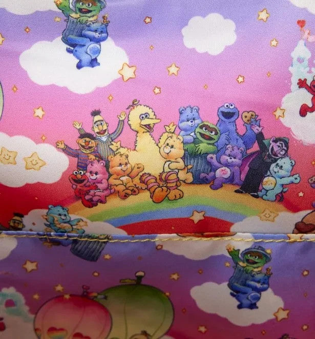 Loungefly Care Bears x Sesame Street Denim Mini Backpack