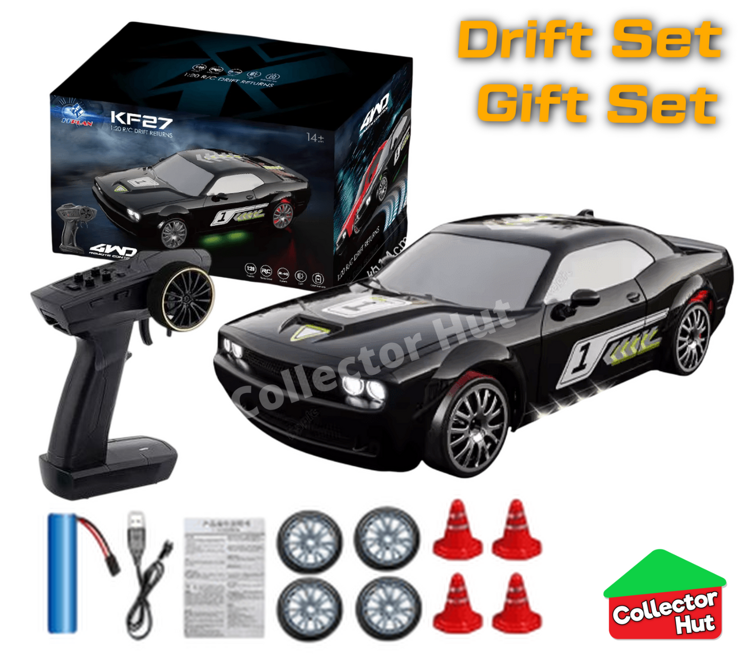 Drift RC Car 1:24 Scale High Speed Remote Control 4WD 2.4Ghz GIFT BOXED