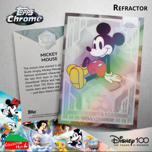 Disney 100 Topps Chrome 2023 REFRACTOR Cards 1-100 Pick Singles