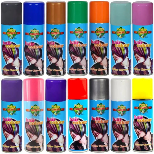 Temporary Hair Colour Spray Wash Out Colours Dress Up from Party Success