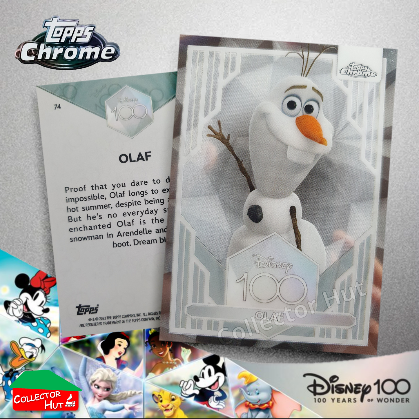 Disney 100 Topps Chrome 2023 Base Cards 1-100 Pick Singles to Complete Your Set