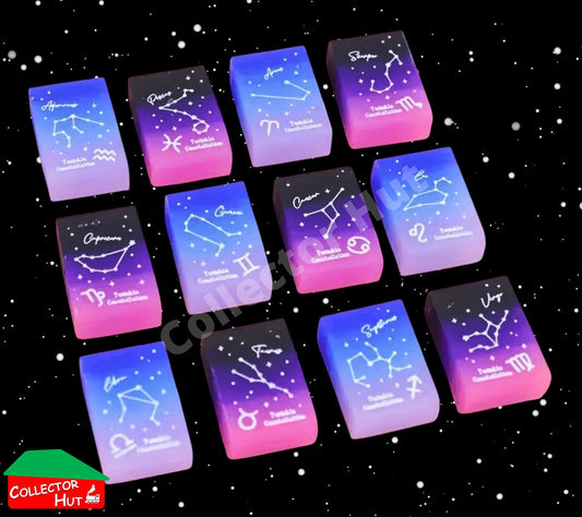 Constellation Zodiac Novelty Erasers Gift Set 12pcs