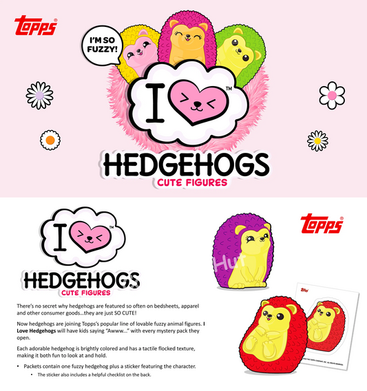 Topps I Love Hedgehogs Cute Blind Bag Mini Figures