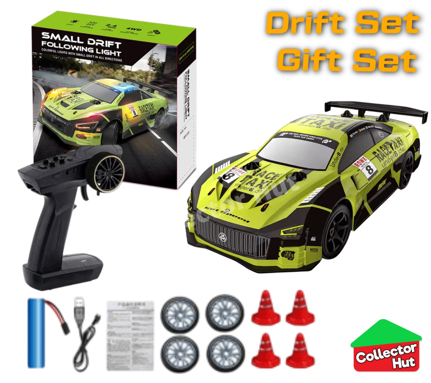 Drift RC Car 1:24 Scale High Speed Remote Control 4WD 2.4Ghz GIFT BOXED