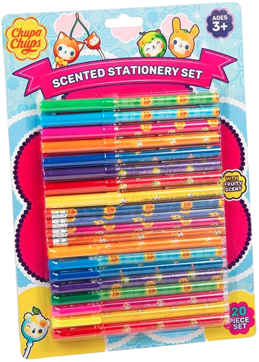 Chupa Chups Scented Stationery Set 20 Felt Pens Arts Craft Gift