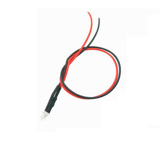 LED Light Bulbs DC 12v Pre-Wired Waterproof 3mm 5mm 10 Pack 20cm RC Cars Trucks