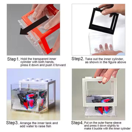 Mini Fish Tank Stackable Sea Monkey Habitat