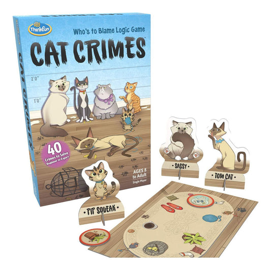 Cat Crimes Logic Game Tabletop for 8+