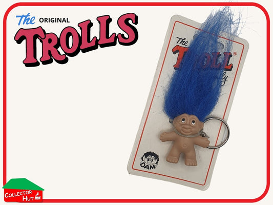 Trolls Original Thomas Dam Vintage 1989 1.5" Key Ring Dolls Model No. 501