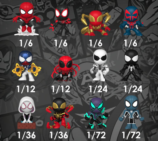 Funko Marvel Spider-Man Mini Mystery Bobblehead Figures