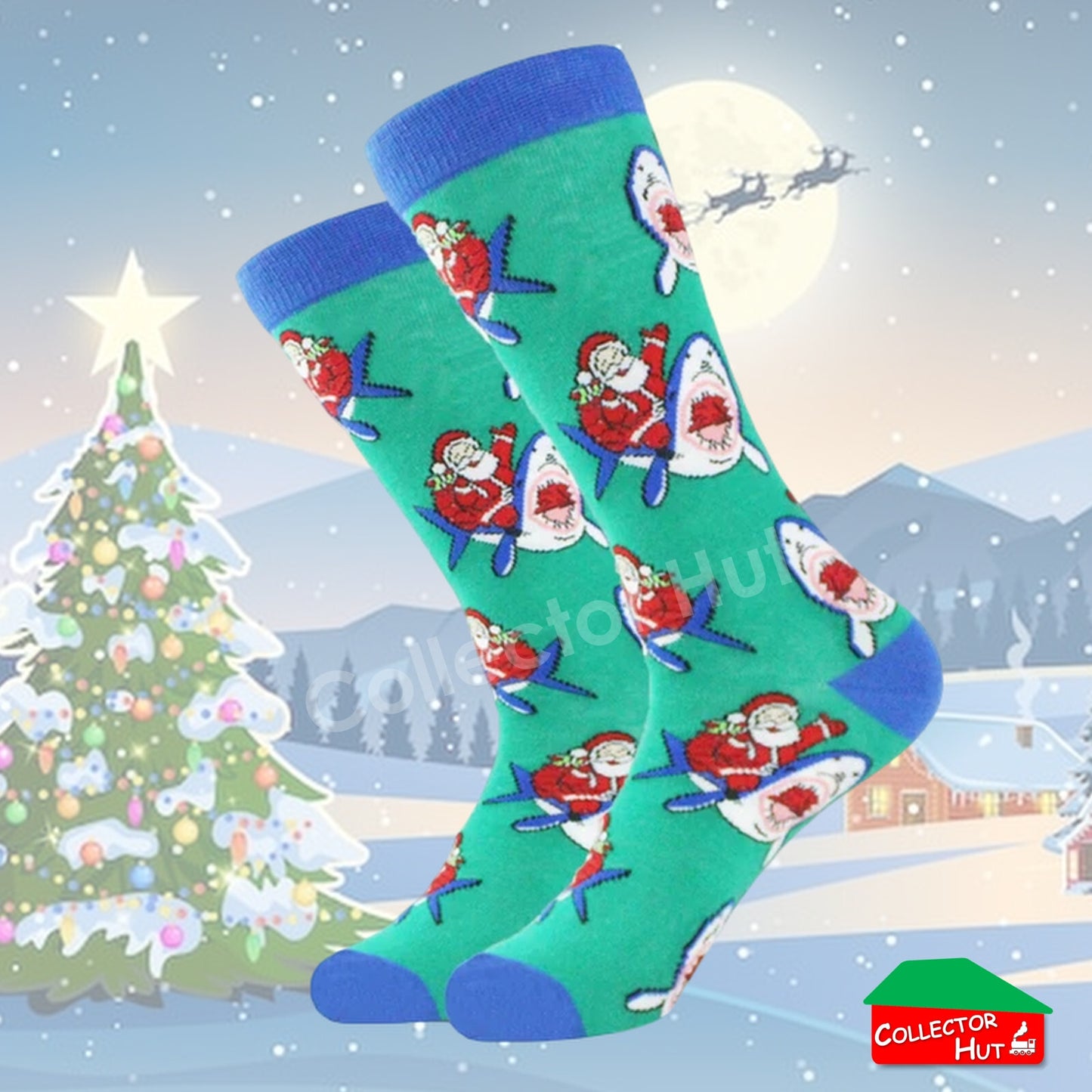 CHRISTMAS SOCKS Cotton Blend Anti-Odor Unisex Crew Socks CUSTOM Gift Set