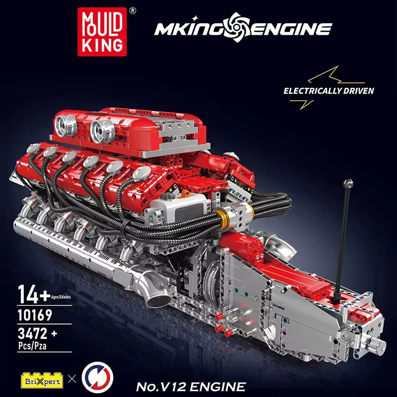 Mould King Technology Motorized Engine Building Block Model Sets