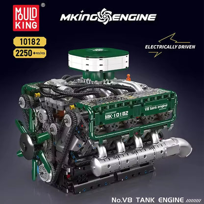Mould King Technology Motorized Engine Building Block Model Sets
