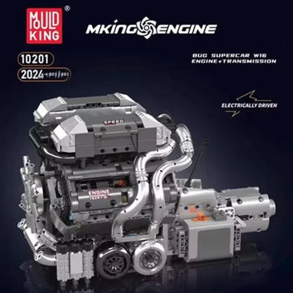 Mould King Technology Motorized Engine Building Block Model Sets