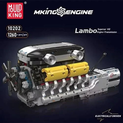 Mould King Technology Motorized Engine Building Block Model Sets