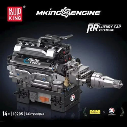 Mould King Technology Motorized Engine Building Block Model Sets