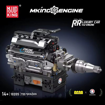 Mould King Technology Motorized Engine Building Block Model Sets