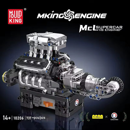 Mould King Technology Motorized Engine Building Block Model Sets
