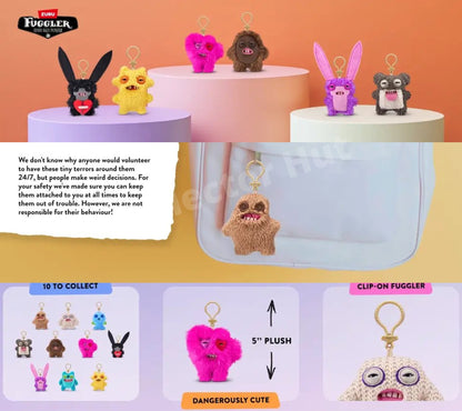 Fugglers 5" Plush Toy Keyrings Series 5 Pick a Character!