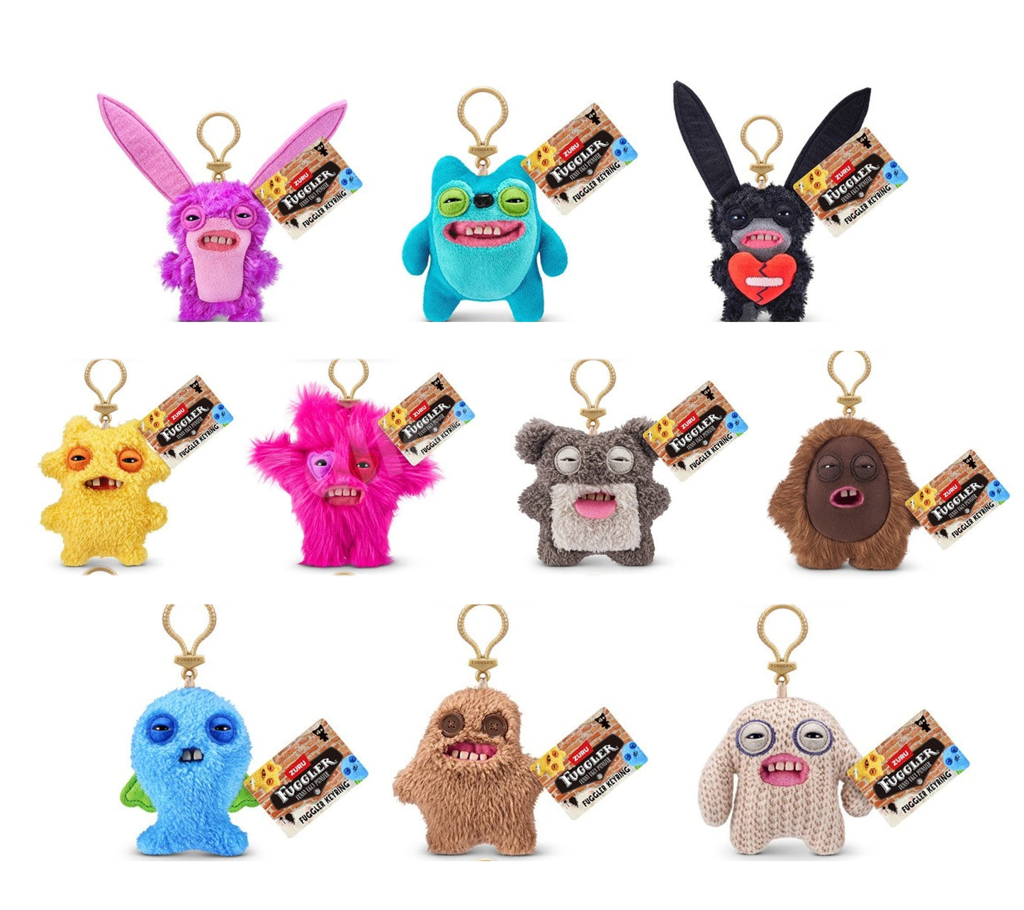 Fugglers 5" Plush Toy Keyrings Series 5 Pick a Character!