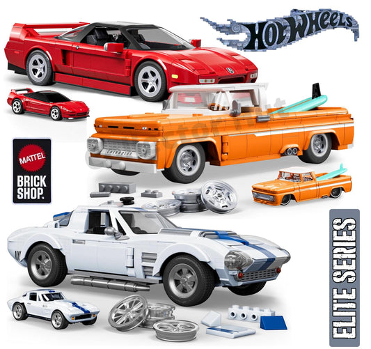 Hot Wheels Brick Shop ELITE 1:16 Scale Model Car Kits