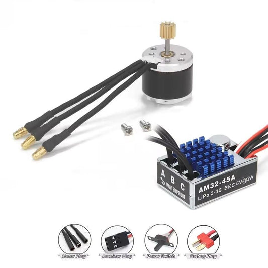 Brushless Motor Outrunner 2322 2600KV AM32 45A ESC 1/12 Scale Crawler Kit NeebRC