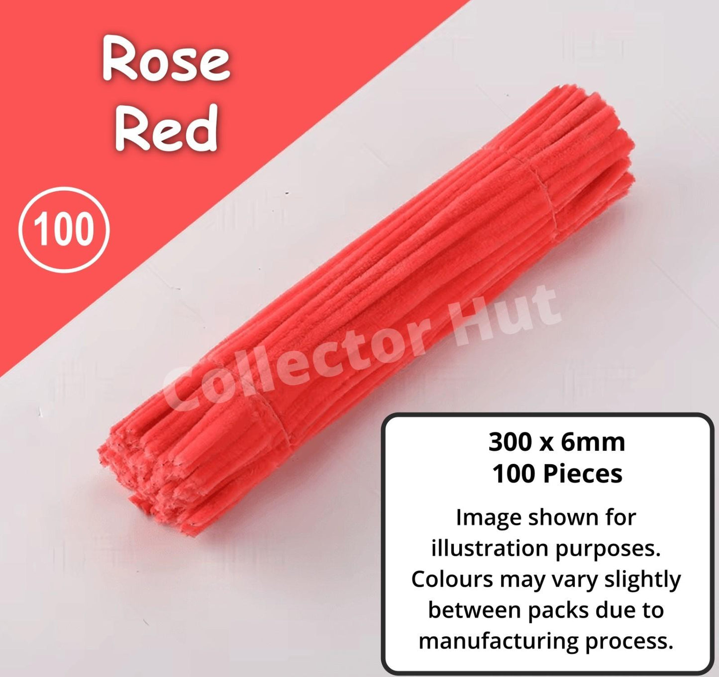 Chenille Craft Stems Pipe Cleaners 100pcs 30cm x 6mm Flexible Craft Supplies