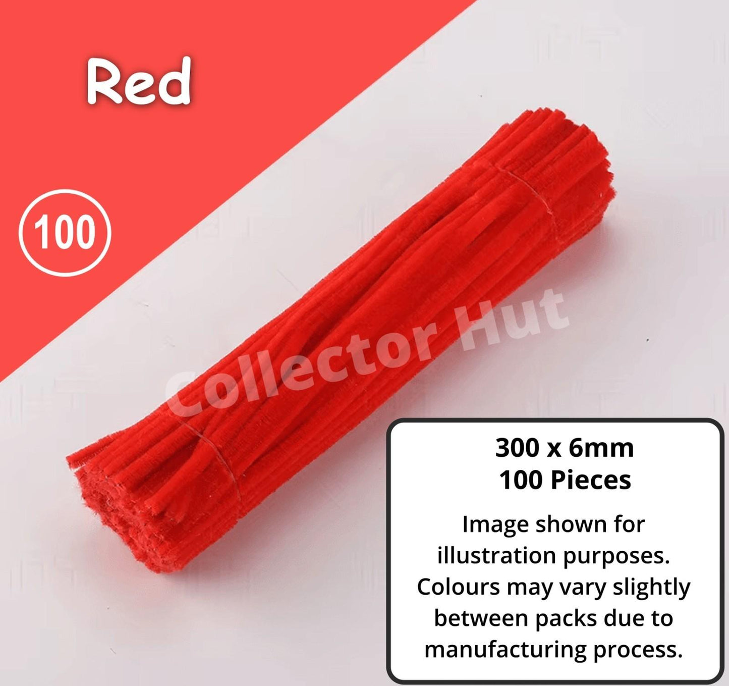 Chenille Craft Stems Pipe Cleaners 100pcs 30cm x 6mm Flexible Craft Supplies