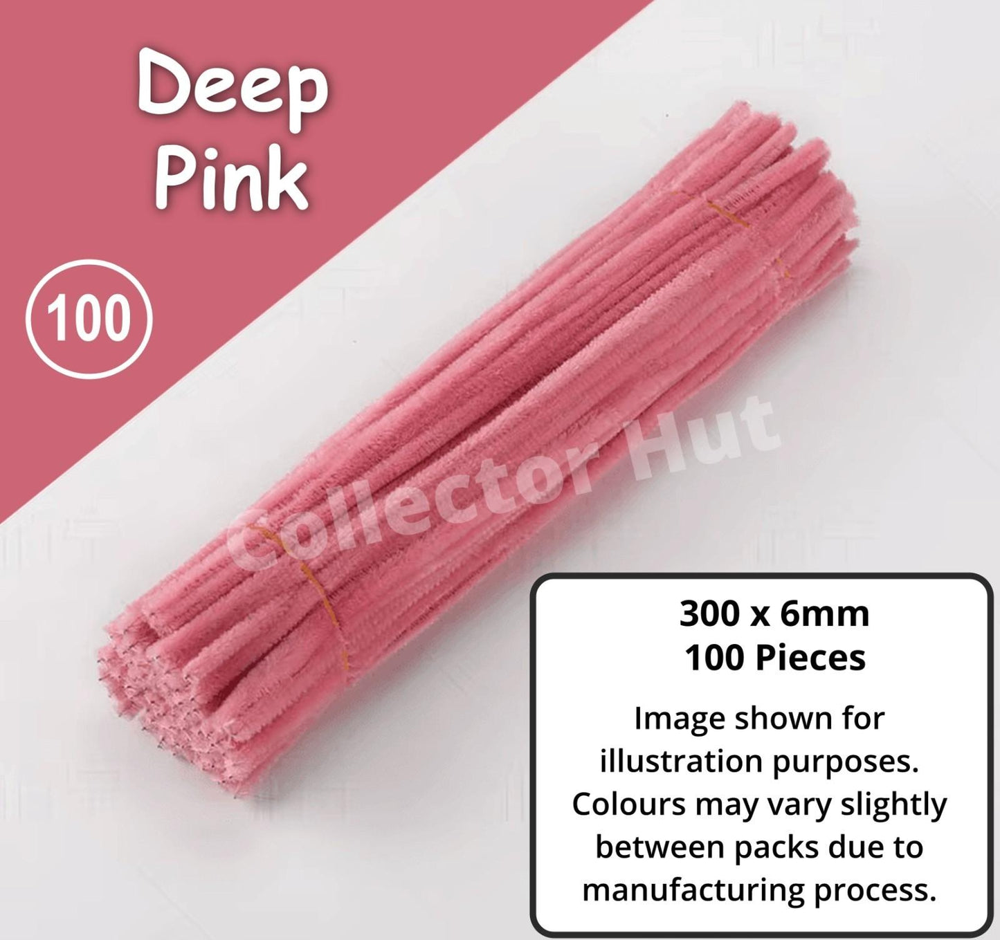 Chenille Craft Stems Pipe Cleaners 100pcs 30cm x 6mm Flexible Craft Supplies