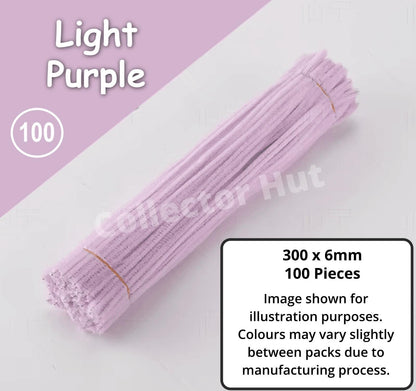 Chenille Craft Stems Pipe Cleaners 100pcs 30cm x 6mm Flexible Craft Supplies
