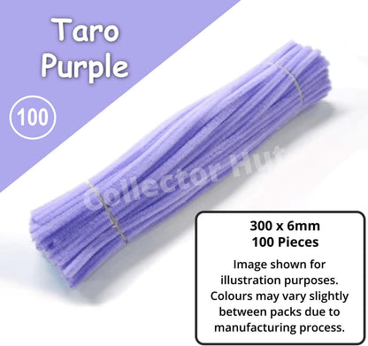 Chenille Craft Stems Pipe Cleaners 100pcs 30cm x 6mm Flexible Craft Supplies