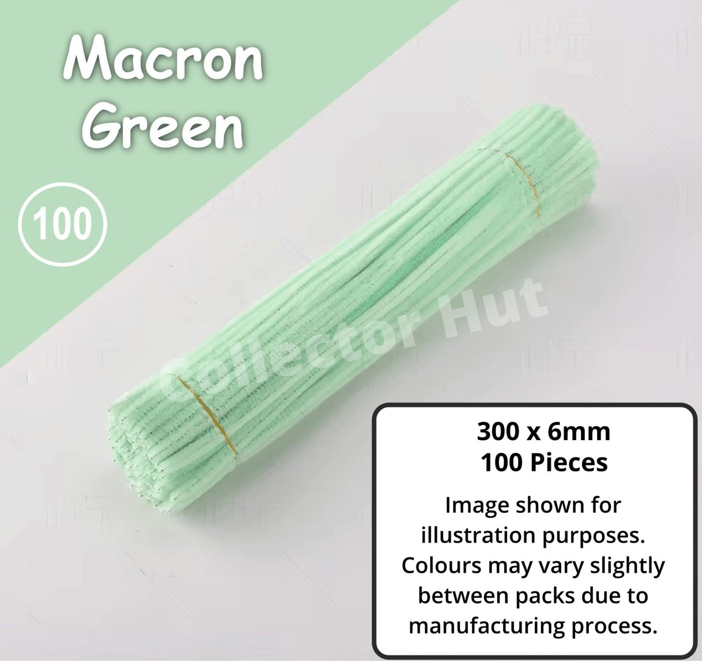 Chenille Craft Stems Pipe Cleaners 100pcs 30cm x 6mm Flexible Craft Supplies