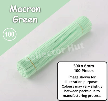 Chenille Craft Stems Pipe Cleaners 100pcs 30cm x 6mm Flexible Craft Supplies