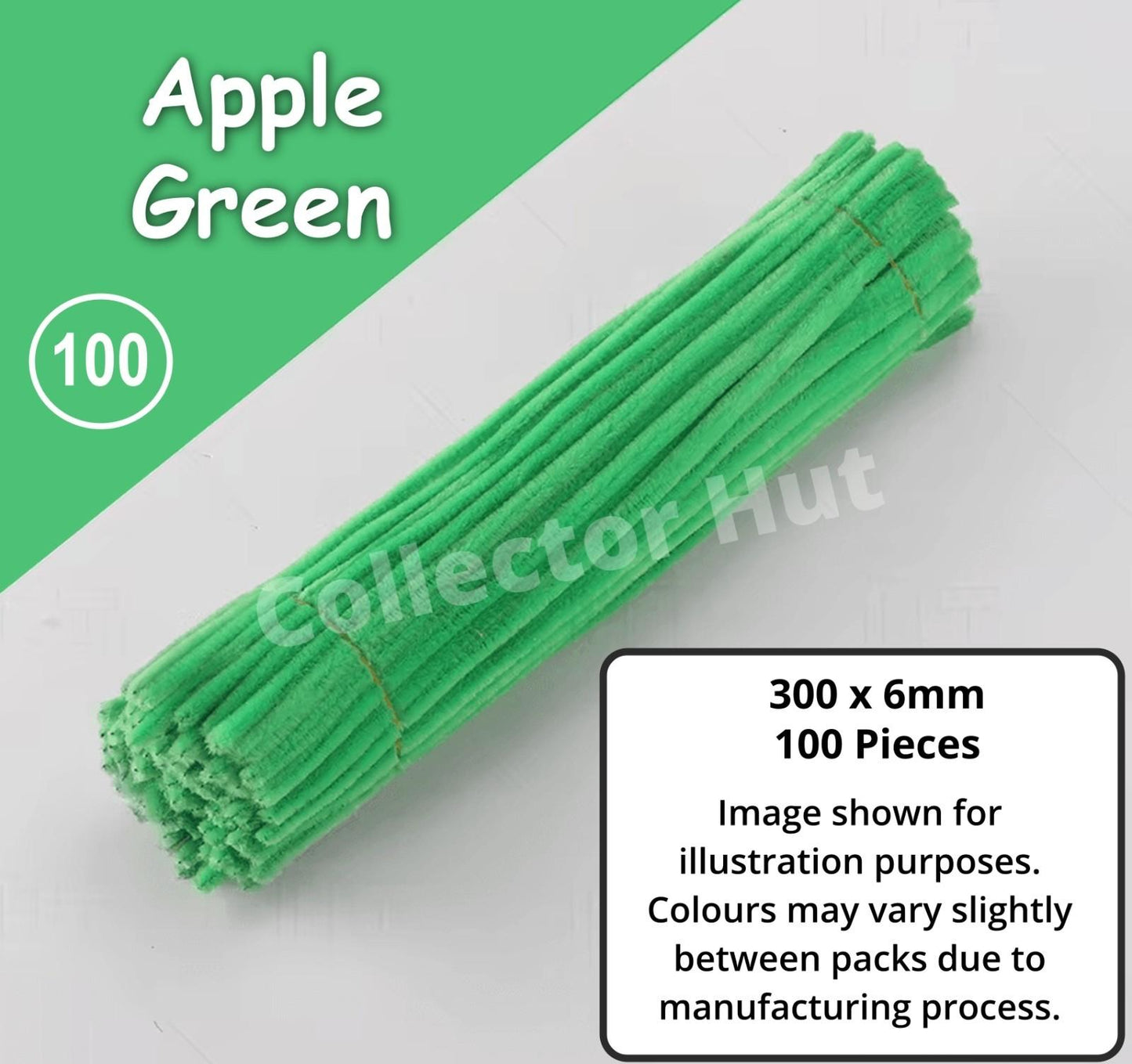 Chenille Craft Stems Pipe Cleaners 100pcs 30cm x 6mm Flexible Craft Supplies