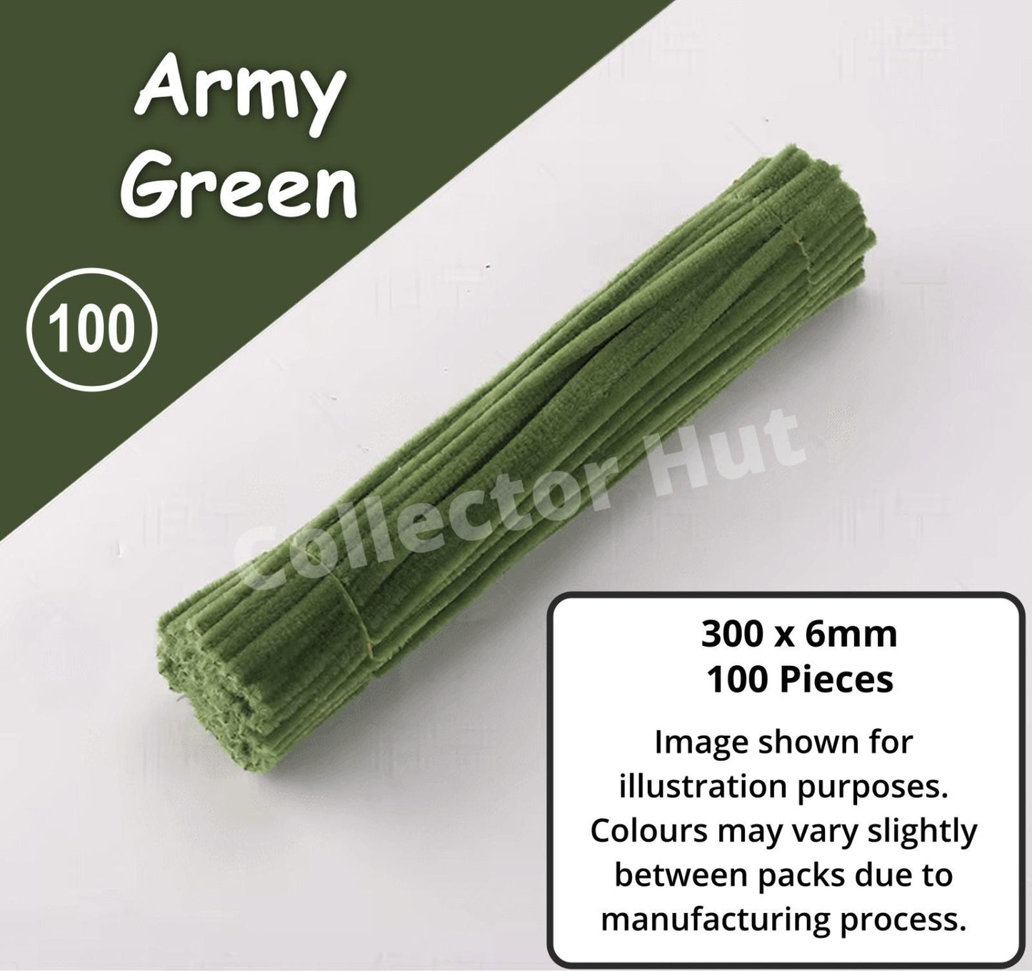 Chenille Craft Stems Pipe Cleaners 100pcs 30cm x 6mm Flexible Craft Supplies