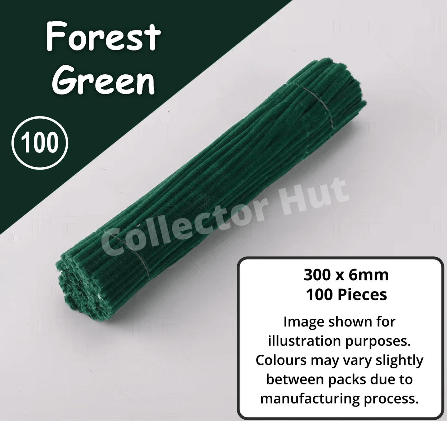 Chenille Craft Stems Pipe Cleaners 100pcs 30cm x 6mm Flexible Craft Supplies