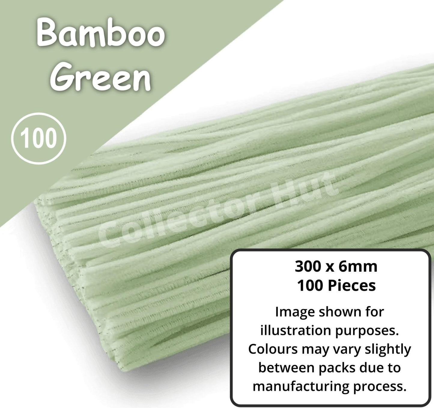 Chenille Craft Stems Pipe Cleaners 100pcs 30cm x 6mm Flexible Craft Supplies