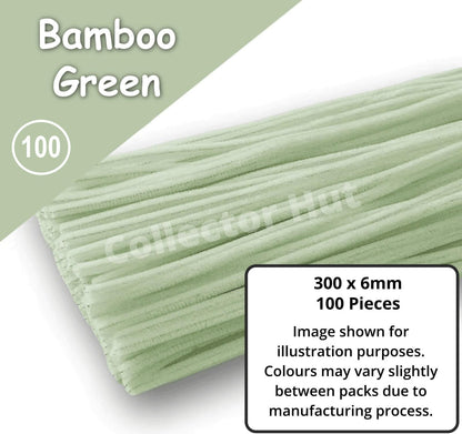 Chenille Craft Stems Pipe Cleaners 100pcs 30cm x 6mm Flexible Craft Supplies