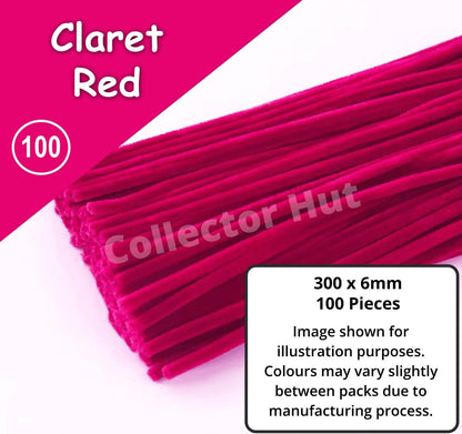 Chenille Craft Stems Pipe Cleaners 100pcs 30cm x 6mm Flexible Craft Supplies