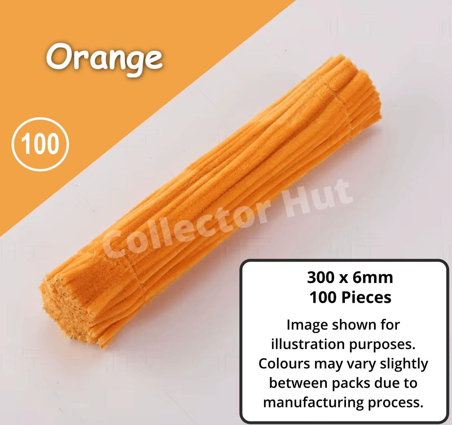 Chenille Craft Stems Pipe Cleaners 100pcs 30cm x 6mm Flexible Craft Supplies