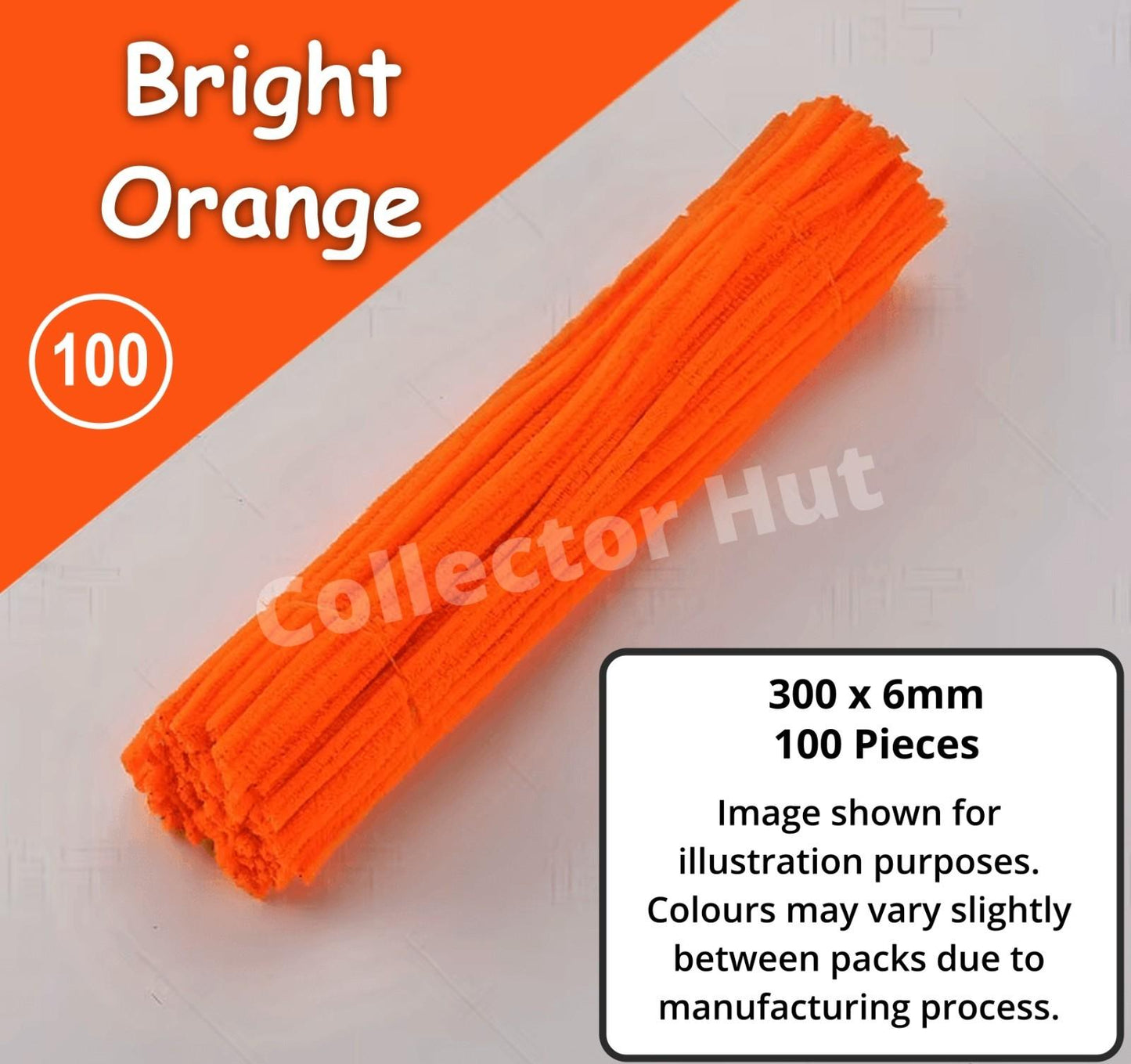 Chenille Craft Stems Pipe Cleaners 100pcs 30cm x 6mm Flexible Craft Supplies